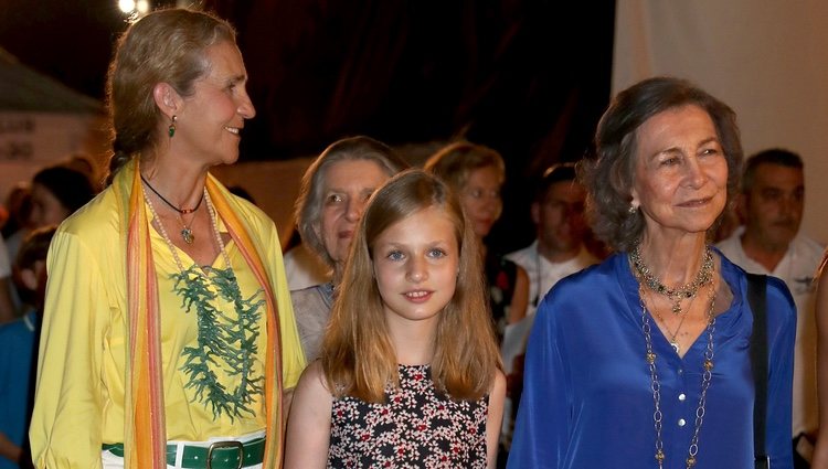 La Princesa Leonor, la Reina Sofía, la Infanta Elena e Irene de Grecia en el concierto de Ara Malikian en Mallorca