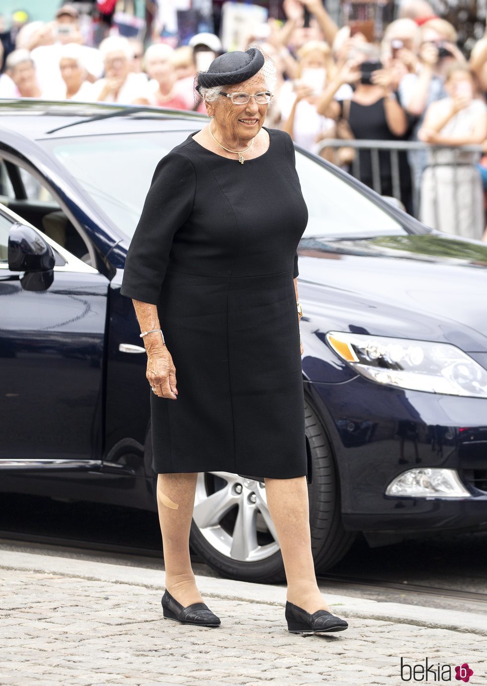 Astrid de Noruega en el funeral de Thorvald Stoltenberg