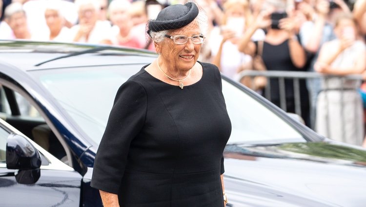 Astrid de Noruega en el funeral de Thorvald Stoltenberg