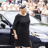 Astrid de Noruega en el funeral de Thorvald Stoltenberg