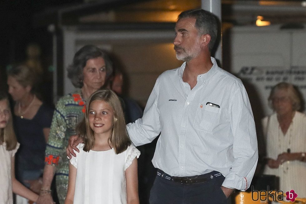 El Rey Felipe y la Infanta SofÃ­a en la cena por el final de la Copa del Rey de Vela 2018