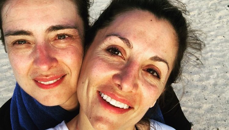 Sandra Barneda y Nagore Robles durante sus vacaciones