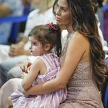 Marta Domínguez durante la presentación de Courtois con el Real Madrid