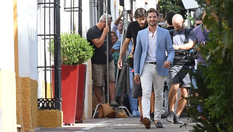 David Bisbal grabando un videoclip en Marbella