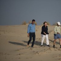 Pedro Sánchez, Angela Merkel y sus parejas durante su visita en Sanlúcar de Barrameda