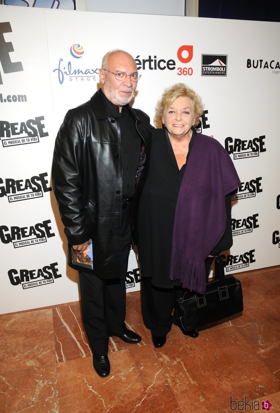 Marisa Porcel y Pepe Ruiz en el estreno de 'Grease' 2008