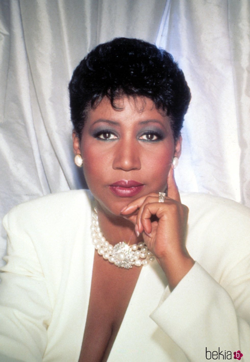 Retrato de Aretha Franklin para una revista en 1980