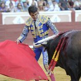 Jesulín de Ubrique toreando en la plaza de toros de Cuenca durante la Feria de San Julián 2018