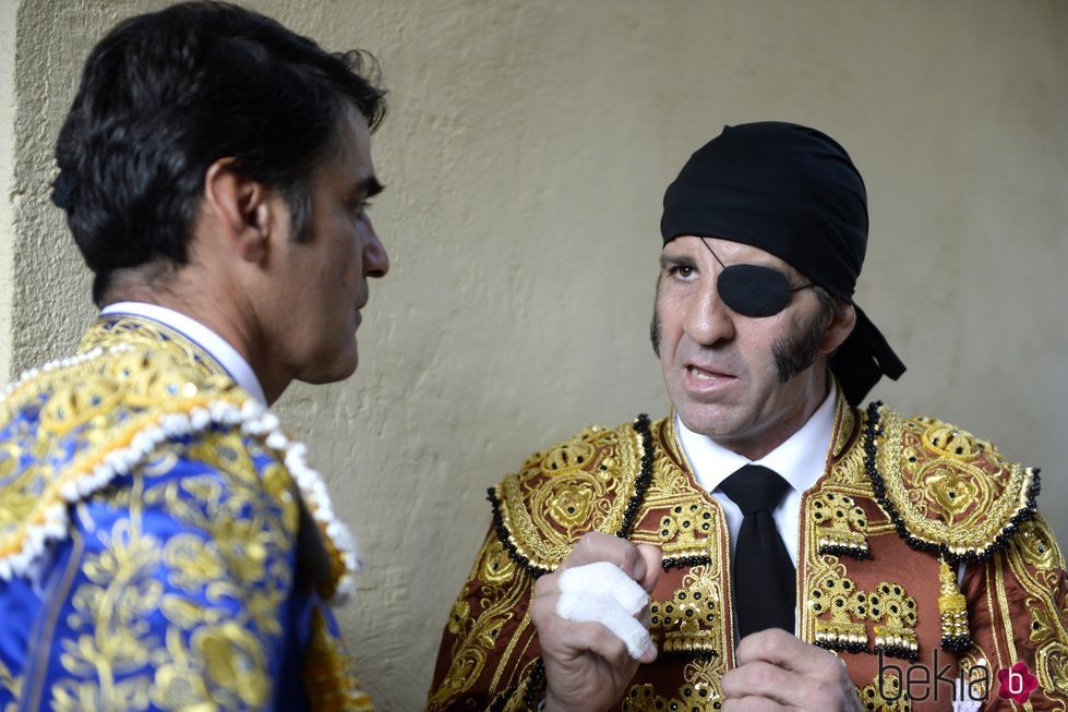 Jesulín de Ubrique con Juan José Padilla en la plaza de toros de Cuenca durante la Feria de San Julián 2018