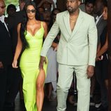 Kim Kardashian y Kanye West acudiendo a la boda de 2 Chainz en Miami