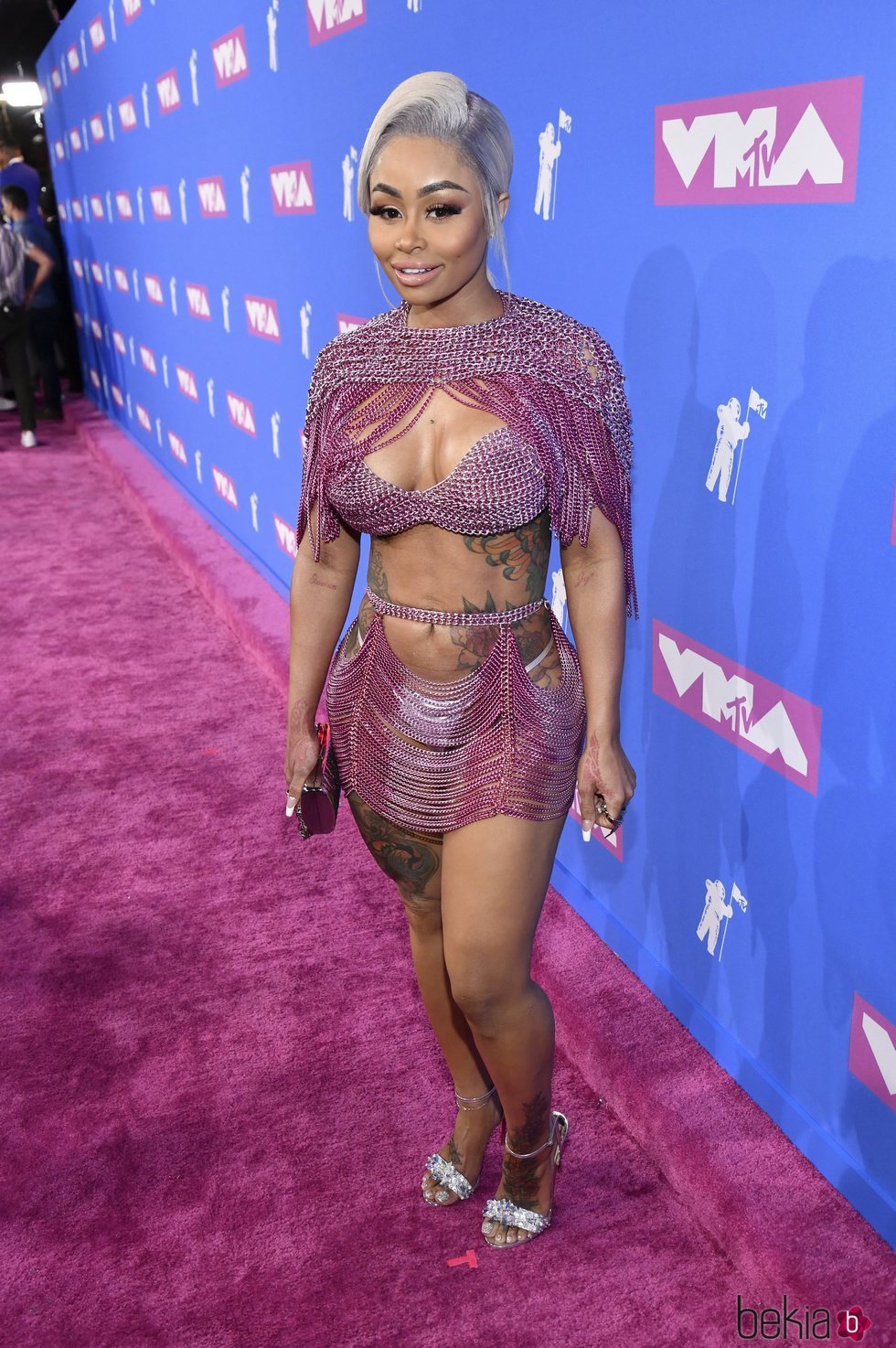 Blac Chyna en la alfombra roja de los VMAs 2018