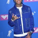 Tyga en la alfombra roja de los VMAs 2018