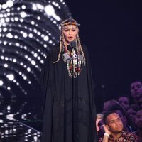 Madonna durante el tribuno a Aretha Franklin en los VMAs 2018