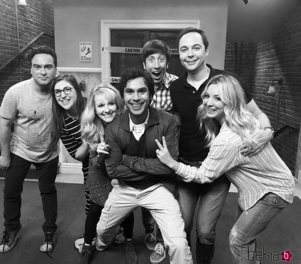 El reparto de 'The Big Bang Theory' antes de rodar su última temporada