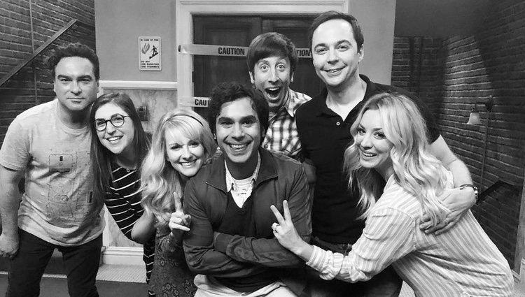 El reparto de 'The Big Bang Theory' antes de rodar su última temporada