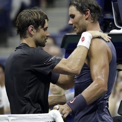 David Ferrer y Rada Nadal en el US Open