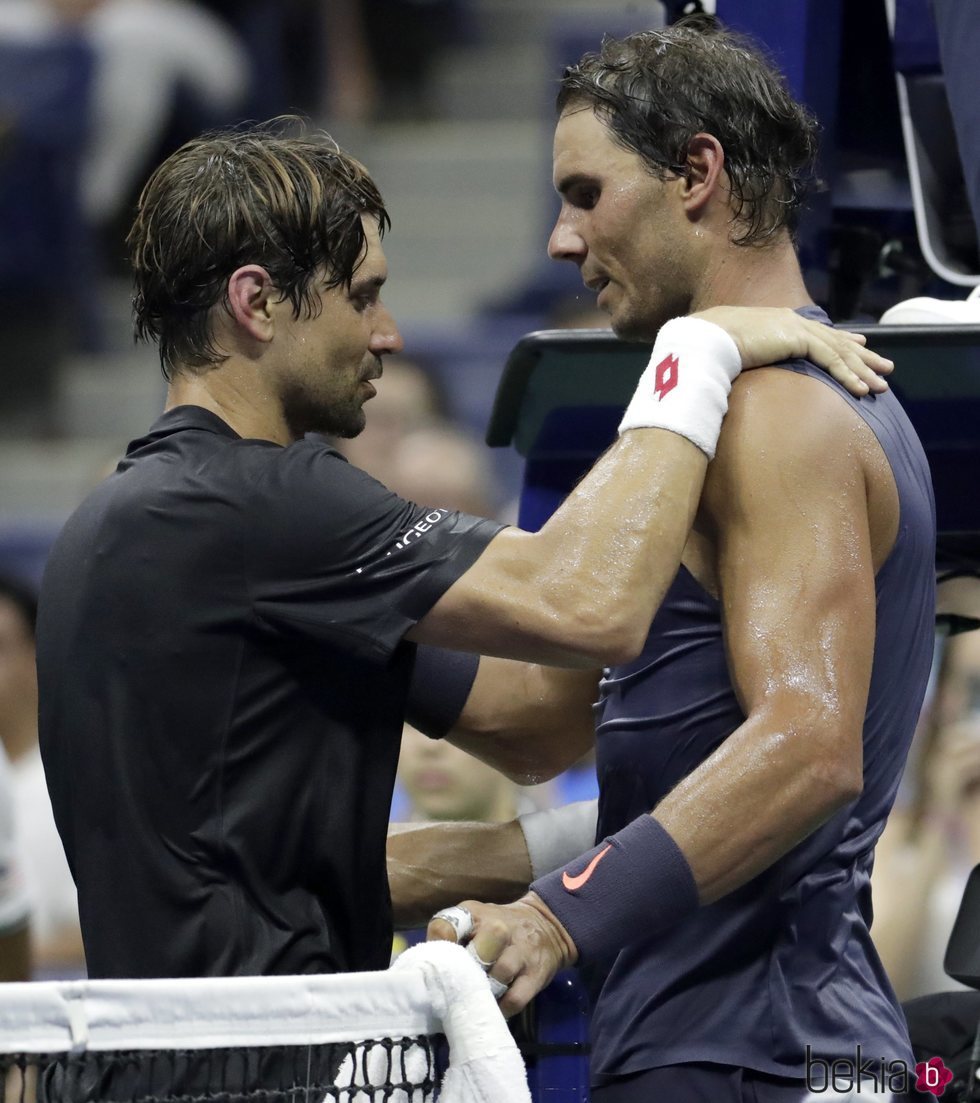 David Ferrer y Rada Nadal en el US Open