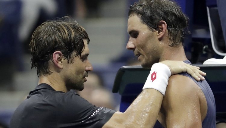 David Ferrer y Rada Nadal en el US Open