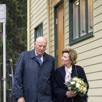 Harald y Sonia de Noruega en la inauguración de la casa-museo en la que vivió la Reina Sonia