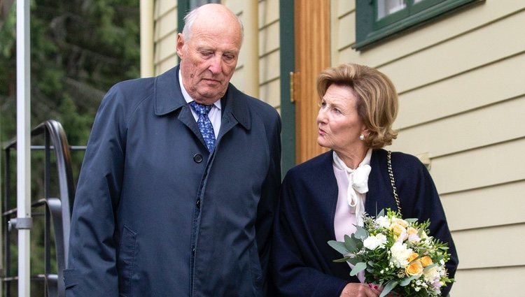 Harald y Sonia de Noruega en la inauguración de la casa-museo en la que vivió la Reina Sonia