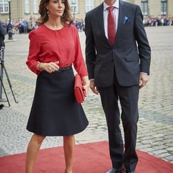 Joaquín y Marie de Dinamarca en la recepción a Emmanuel y Brigitte Macron en Amalienborg