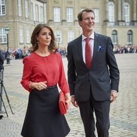 Joaquín y Marie de Dinamarca en la recepción a Emmanuel y Brigitte Macron en Amalienborg