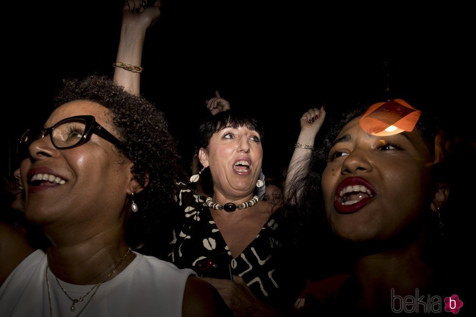 Rossy de Palma en la presentación del nuevo disco de Orishas