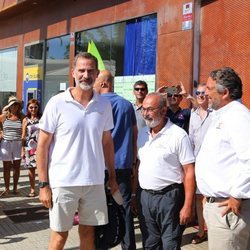 El Rey Felipe llegando al club náutico para participar en la Copa del Rey de Vela de Menorca