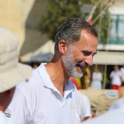 El Rey Felipe feliz por participar en la Copa del Rey de Vela de Menorca