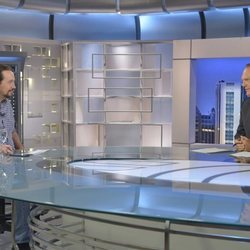 Pablo Iglesias, en su primera aparición tras ser padre, entrevistado por Pedro Piqueras