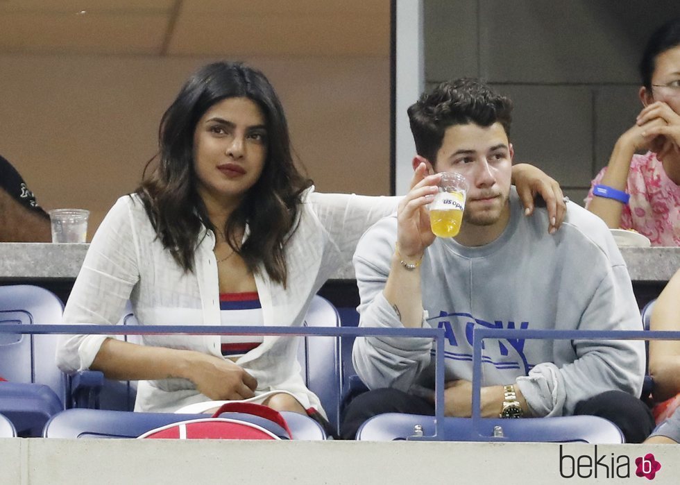 Nick Jonas y Priyanka Chopra en el USA OPEN 2018