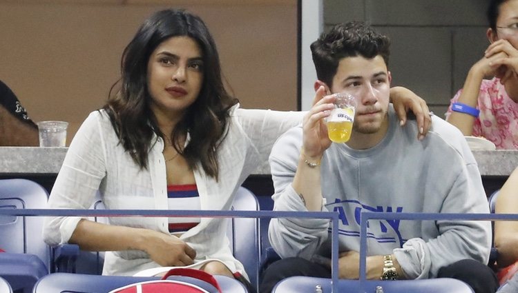 Nick Jonas y Priyanka Chopra en el USA OPEN 2018