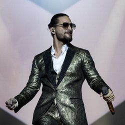 Maluma durante su concierto en el Palacio de los Deportes de Madrid