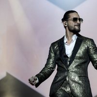 Maluma durante su concierto en el Palacio de los Deportes de Madrid