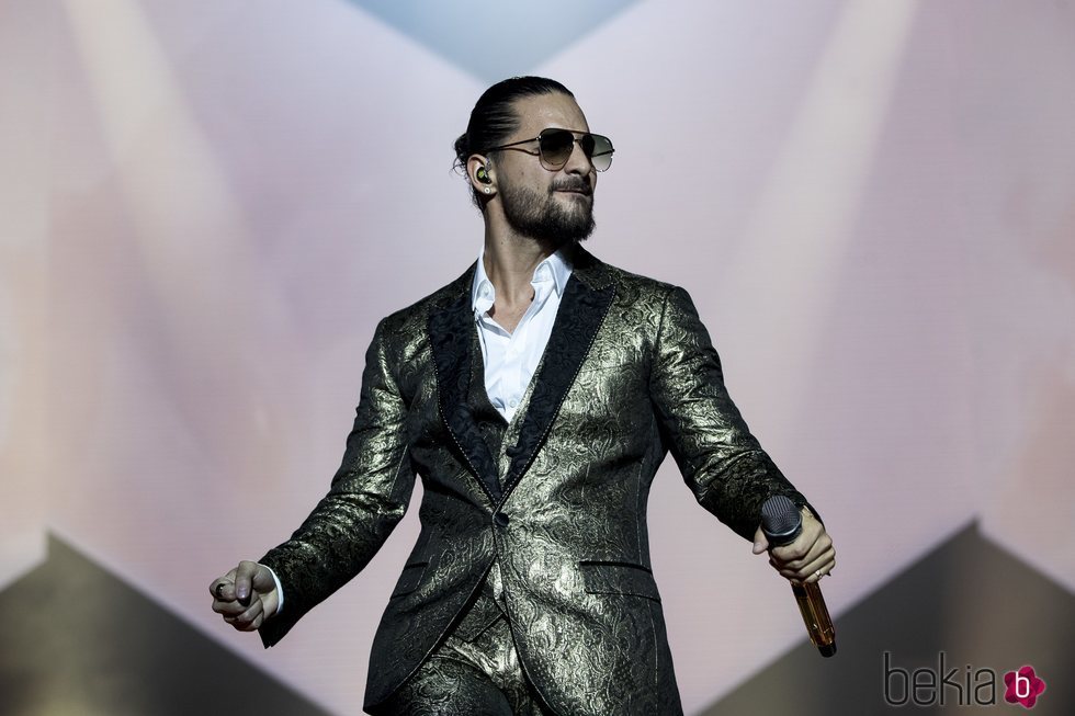 Maluma durante su concierto en el Palacio de los Deportes de Madrid