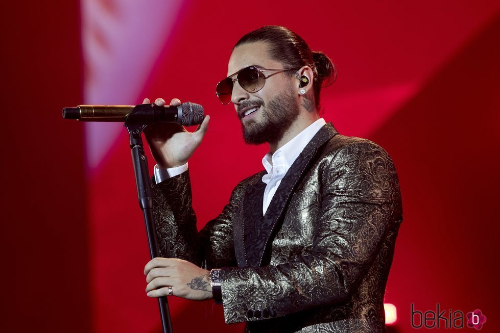 Maluma en su concierto de Madrid en el Palacio de los Deportes