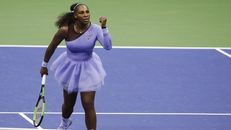 Serena Williams jugando en el US Open 2018