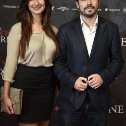 Alberto Garzón y Anna Ruiz en la presentación de una película