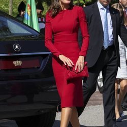 La Reina Letizia en su visita a Covadonga por el debut institucional de la Princesa Leonor