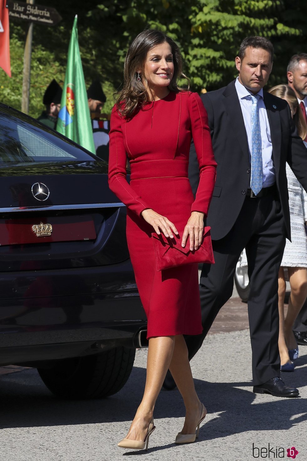 La Reina Letizia en su visita a Covadonga por el debut institucional de la Princesa Leonor