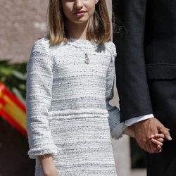 La Princesa Leonor, de la mano del Rey Felipe en su primera visita oficial a Covadonga