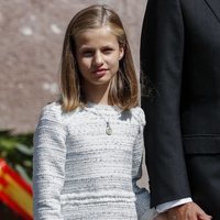 La Princesa Leonor, de la mano del Rey Felipe en su primera visita oficial a Covadonga