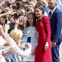 La Reina Letizia y la Princesa Leonor se hacen un selfie en Covadonga