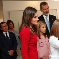 Los Reyes Felipe y Letizia, la Princesa Leonor y la Infanta Sofía en el Museo de Covadonga