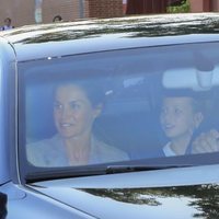 La Princesa Leonor con los Reyes Felipe y Letizia en su vuelta al cole