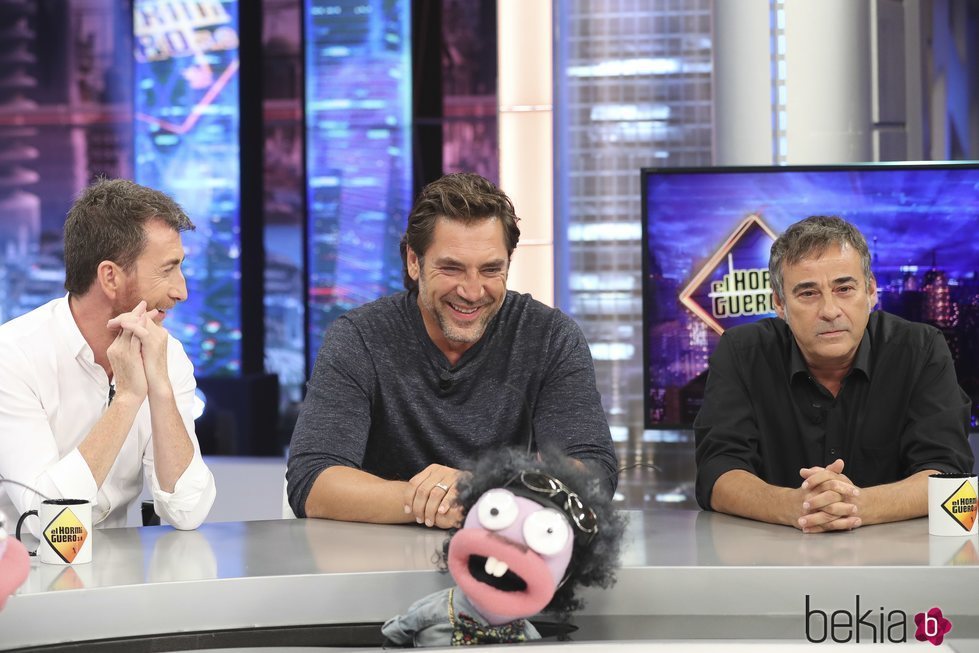 Javier Bardem y Javier Fernández en 'el Hormiguero' 2018