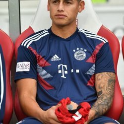 James Rodríguez en un partido con el Bayern Múnich