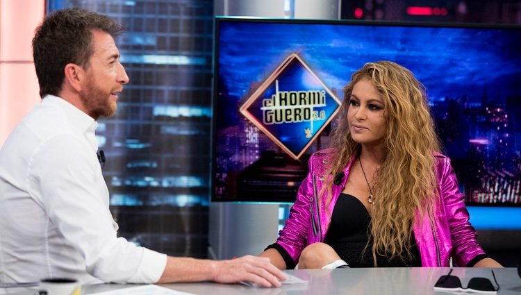 Paulina Rubio y Pablo Motos en 'El Hormiguero'