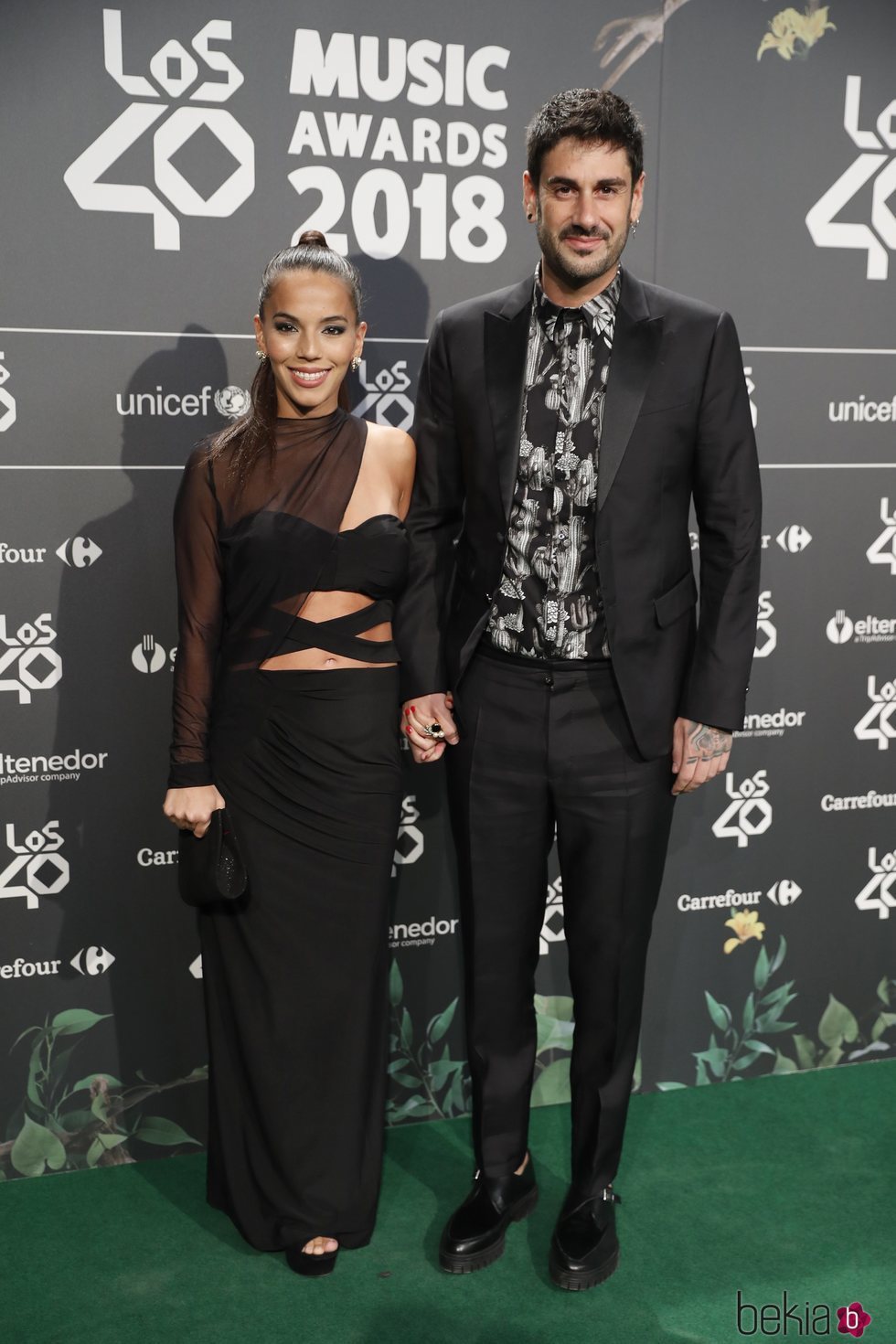 Melendi y Julia Nakamatsu en la cena de nominados de Los40 Music Awards 2018