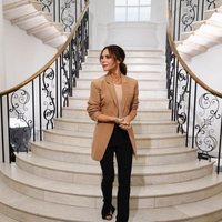 Victoria Beckham antes de presentar su colección en la London Fashion Week